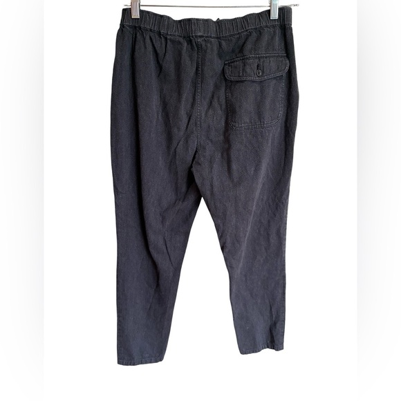 Outerknown Casual Pull-On Drawstring Pants with Pockets Gray hemp Cotton - Picture 6 of 9